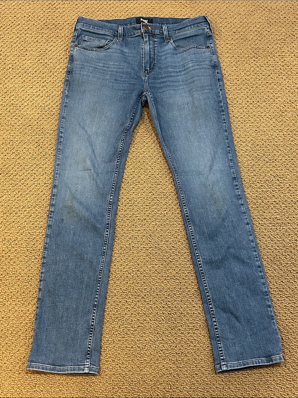 Paige Men's Federal Slim Straight Stretch Jeans size 33 Blue Holmes